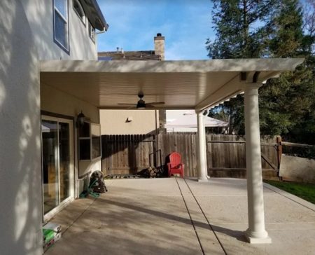 Flatwood, Wall Attached Patio Cover with Round Columns Rocklin, CA