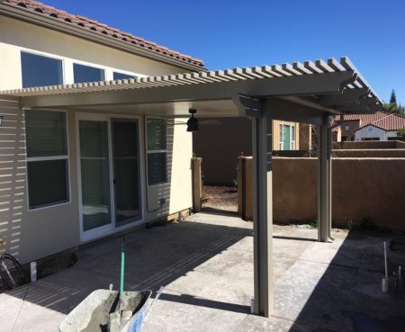 Flatwood lattice Combo Wall Attached Patio Cover Granite Bay, CA