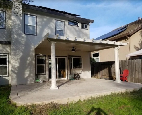 Flatwood, Wall Attached Patio Cover with Round Columns Rocklin, CA