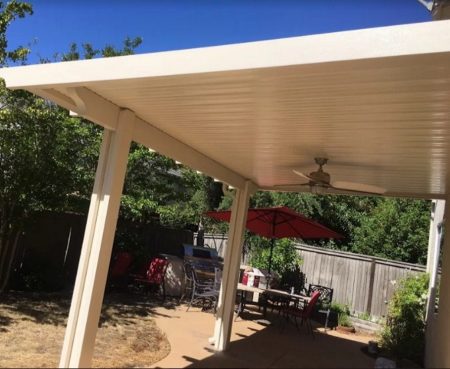 Flatwood Wall Attached Patio Cover Installation Roseville , CA